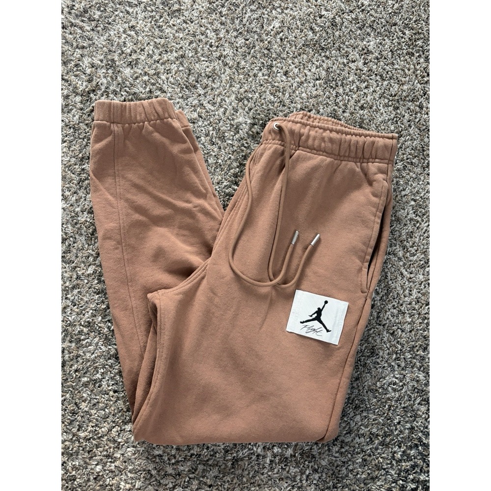 Nike Air Jordan Pants Mens Small S Brown Flight Fleece Jogger DA9812-256